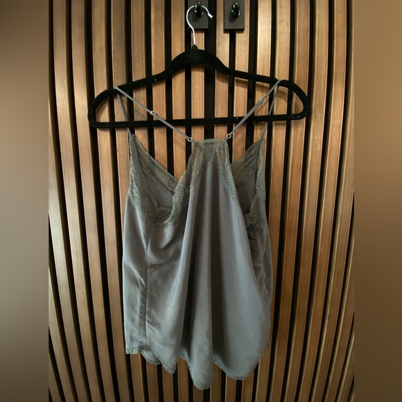 Lovestitch | Eternal Lace Trim Camisole | Size M | Gray - Picture 2 of 3